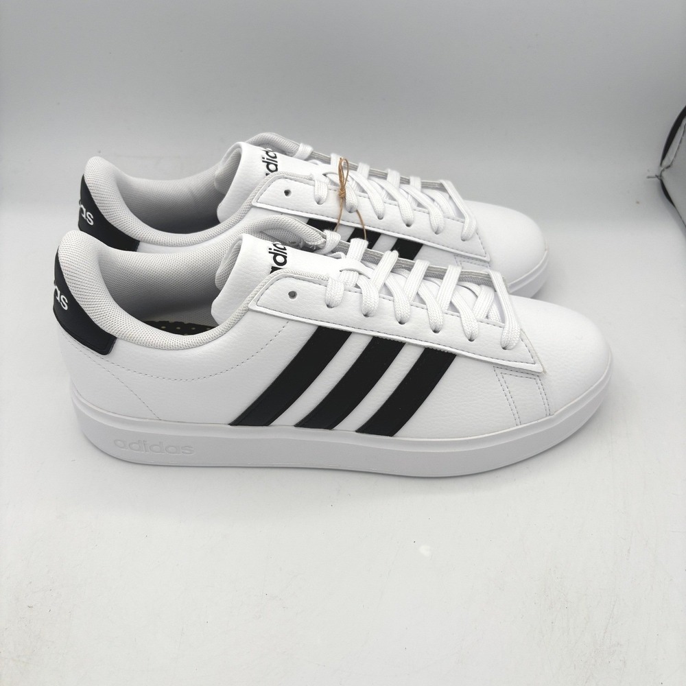 Adidas Grand Court 2.0 Shoes Men Size 9 White Black Tennis GW9195